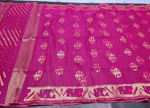 Nouvelle Arrivée Qualité Export Deshi Dhakai Jamdani Sharee pour Femme JAMDANI TISSU Bleu ROUGE VERT Doré Bleu Ciel du Bangladesh - Product Image 5