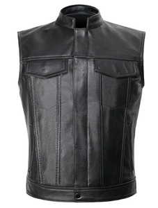 Chaleco de Cuero Genuino para Hombre de Alta Calidad, Personalizable OEM, Corte de Piel de Vaca, Secado Rápido, Diseño Liso al por Mayor - Product Image 2