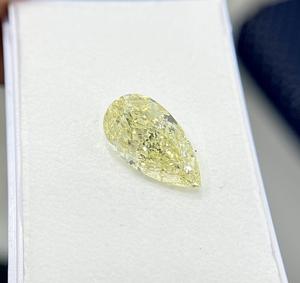 Diamant jaune certifié Gia taille poire naturelle 6.82 Cts couleur jaune pour la fabrication de bijoux diamant fantaisie de fournisseur vérifié - Product Image 1