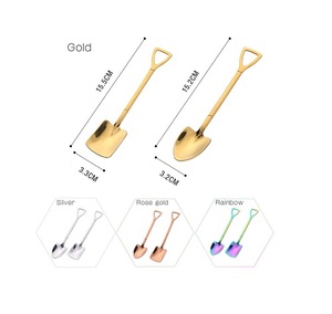 Juego de 2 cucharas masala antiguas hechas a mano de material dorado puro con diseño premium a un precio muy asequible - Product Image 1