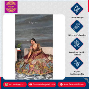 Lehenga choli kalamkari พิมพ์ลายพื้นเมืองอินเดียหรูหราผ้าจาริสำหรับงานแต่งงานงานปักผ้าโอกาสพิเศษ - Product Image 5