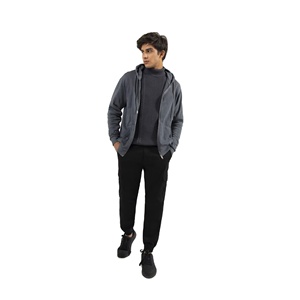 Meilleure qualité hommes fermeture éclair sweats à capuche à manches longues respirant à la mode veste d'hiver à séchage rapide en polyester/coton - Product Image 3