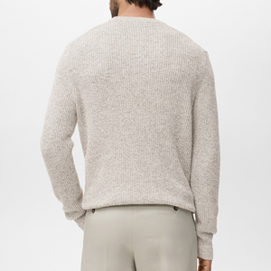 Bán Buôn Tùy Chỉnh Người Đàn Ông Của Áo Len Len Đan Áo Len Crew Cổ Cáp Đan Hàng Ngày Mặc Giản Dị Kết Cấu Chi Tiết Ấm Mùa Đông Người Đàn Ông Áo Len - Product Image 3