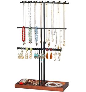 Soporte de exhibición de joyería de madera y metal de mejor diseño, pegatina hecha a mano, logotipo de serigrafía, diseño de embalaje, pequeña característica personalizada - Product Image 5