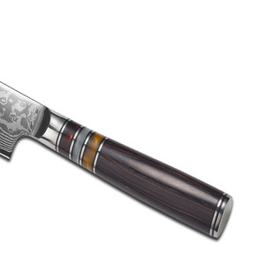 Venta al por mayor personalizado OEM ODM cubertería de fábrica profesional Damasco cocina Chef cuchillo japonés de acero inoxidable de alto carbono cuchillo - Product Image 4