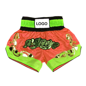 Pantalones cortos deportivos MMA con cordón de poliéster 100% estampados Unisex, ropa de boxeo de lucha elástica lisa para adultos, hombres, marciales OEM personalizadas - Product Image 5