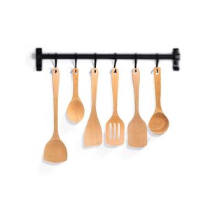 Juego de cucharas de cocina de madera maciza diseñadas para uso intensivo que proporcionan resistencia, durabilidad y un agarre cómodo - Product Image 1