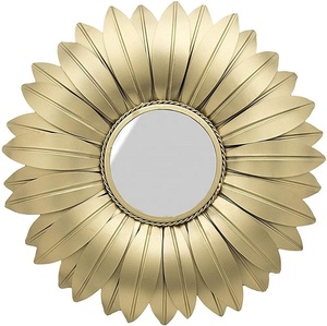 Alta demanda, espejo de pared de forma redonda moderno personalizado, Metal y madera con acabado de latón para la decoración de la sala de estar del hogar - Product Image 4