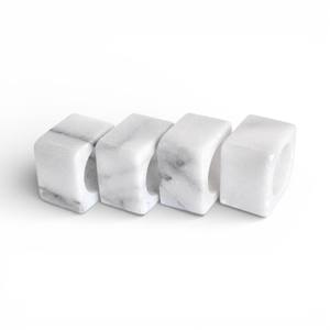 Servilleteros de Mármol Blanco Esculpido con Silueta Curva para una Decoración de Mesa Artesanal Elegante y Única - Product Image 6