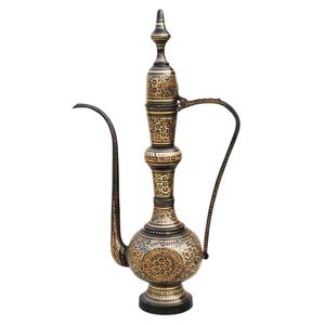 Aftaba de Latón de Alta Calidad con Grabado, Pulido y Acabado en Pintura Negra para Beber Té, Utensilios de Cocina Vintage de Latón Aaftaba - Product Image 1