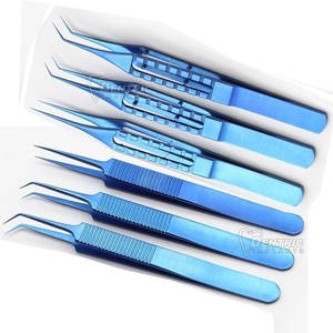 Pinces à épiler professionnelles à pointe aiguë, pinces à épiler de haute qualité en acier, ensemble d'instruments médicaux pour greffe de cheveux FUE, CE - Product Image 1