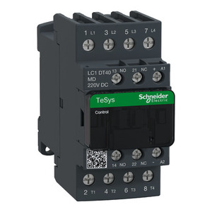Contattore SCHNEIDER ELECTRIC LC1DT40MD TeSys D 4P (4 NO) con AC-1 <= 440 V 40 A 220 V DC Bobina Standard - Product Image 1
