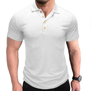 เสื้อโปโลผ้าฝ้าย100% สำหรับผู้ชายเสื้อยืดใส่สบายพิมพ์โลโก้ OEM - Product Image 6