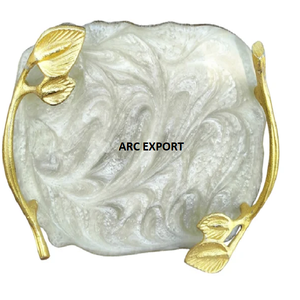 Bandeja para colorear en crema brillante con 2 asas fuertes Bandeja de servicio de primera calidad para el equipo de restaurante de Hotel en casa a buen precio - Product Image 5