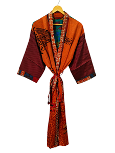 Vêtements pour femmes Taille libre Vêtements de plage Robe longue Robe de nuit Robe patchwork Robe de bain Kimono en soie Sari d'été pour femmes - Product Image 2