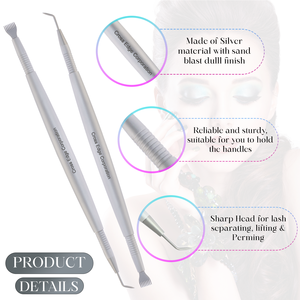 High Quality Volume Lifting Lash Perming <b>Tool</b> 45 Degree Pointed Tip Eyelash Separator Reusable Easy to Clean Stainless Steel - Product Image 2