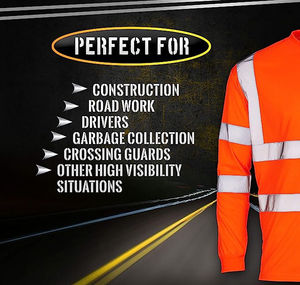 Dernière chemise de sécurité haute visibilité coton réfléchissant unisexe pas cher réflexion énorme taille conception variété sécurité sécurité T-shirt réfléchissant - Product Image 3