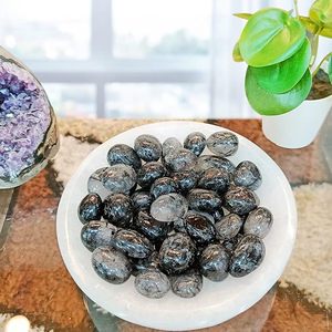 Wholesale <b>Polished</b> <b>Black</b> Rutile Tumbled Stones Natural Semi Precious Healing Crystals for Jewelry Making and Decoration - Product Image 4