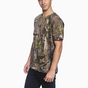 Camiseta OEM personalizada de peso pesado para hombre, camiseta de gran tamaño y árbol Real, palmera, Camuflaje, caza, jungla, estampado, patrón sólido - Product Image 3