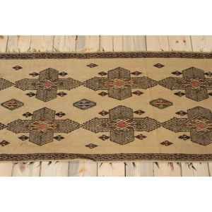 Tapis de couloir vintage 2,1x16,6 pi (64x506 cm), tapis turc marron à motifs floraux - Product Image 2