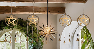 Campanas de viento de estaño verticales modernas hechas a mano indias tradicionales con cuerdas de Metal de latón para Diwali Home Garden y decoración de oficina - Product Image 3