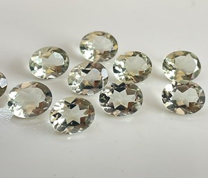 Améthyste verte naturelle coupe ovale 7x9mm à facettes-améthyste verte en vrac - Product Image 2