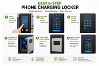 Casier de recharge pour smartphone à 10 portes, mural, pour le rangement des téléphones portables dans les salles de sport, les écoles, les bureaux, avec mot de passe personnalisable et écran 7 pouces