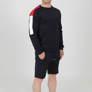 Logo personnalisé Ensemble de shorts de survêtement d'été au design tendance personnalisé Ensemble chemise à manches et short à col rond pour hommes - Product Image 1