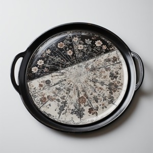 Placa de cargador de resina de plata satinada con diseño Art Deco, superficie metálica mate suave ligera para estilo de mesa clásico moderno - Product Image 5