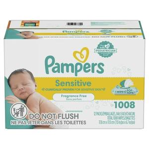Pampers ผ้าเช็ดทําความสะอาดเด็กที่ละเอียดอ่อน 12X แพ็คพลิกด้านบน 1008 ผ้าเช็ดทําความสะอาด - Product Image 6