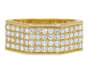 8.00 Carat Hip Hop avec VVS Moissanite Bague de fiançailles en diamant taille ronde pour homme en argent sterling 925 - Product Image 1