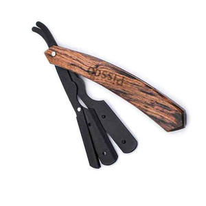 Rasoirs à lame droite en acier inoxydable les plus vendus avec manche en bois, rasoir préféré des barbiers et salons de coiffure par Pissco Pakistan - Product Image 5