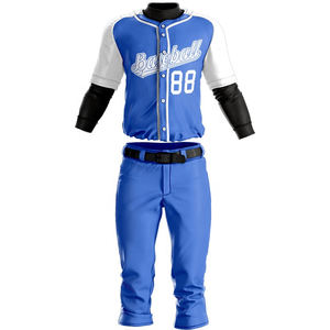 Uniforme de sport d'équipe personnalisé pour hommes, décontracté, à manches courtes, en jersey, à boutons, pour le baseball et autres ensembles - Product Image 4