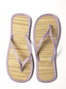 Wholesale <b>Women's</b> Seagrass Water Hyacinth Sandals Floral Straw Customized Cotton Fabric <b>Slippers</b> Autumn Fashion-Forward Vietnam - Product Image 3