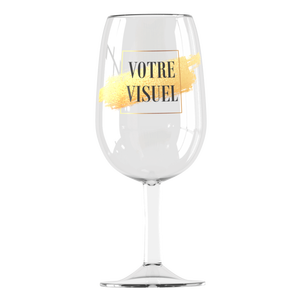 Bicchiere da vino Syrah personalizzato in Tritan, design europeo, stampa digitale personalizzata, trasparente, nessun minimo d'ordine, prodotto in Francia - Product Image 2