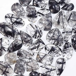 หินควอตซ์พลอยเทียมเทียมสีดำธรรมชาติที่สวยงามสำหรับทำเครื่องประดับขายส่ง - Product Image 2