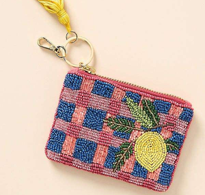 Pochette à monnaie perlée inspirée avec des motifs floraux, broderie de perles de rocaille, finition élégante par MD HANDICRAFTS - Product Image 3