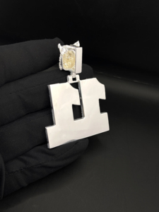 Pendentif personnalisé en alliage chrétien avec diamants CZ glacés - Product Image 3