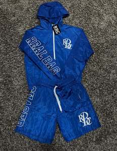 Custom Made Mens Sest <b>Zip</b> up Polyester Nylon Two Piece Windbreaker Short Set Men Sweatsuit Tracksuit - Product Image 6