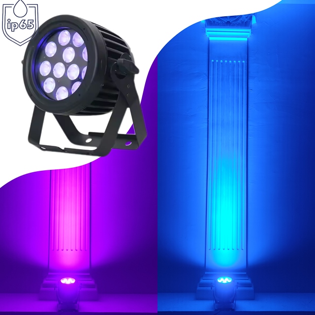 RGBWA UV IP65 DMX512 12*15W LED Par Lights Sound Activated Remote Control DJ Disco Bar Party Stage Lighting Equipment