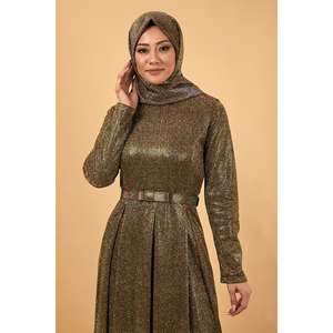 ชุดราตรีทรงเอไลน์แบบโมเดิร์น ประดับประกายระยิบระยับ แขนสั้น เอวทรงเอ็มไพร์ ยาวลากพื้น ตกแต่งลายดอกไม้ - Product Image 2