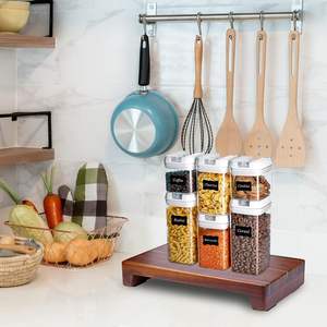 Soporte de pedestal de madera de 12x7 pulgadas, elevador de madera de granja, madera de acacia natural 100%, fondo antideslizante, para encimera de cocina de baño - Product Image 6