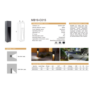 Die-Cast IP54 Aluminium 10W Black Outdoor LED <b>Path</b> <b>Light</b> Bollard with 1-Year Warranty Singapore Garden Lighting - Product Image 4