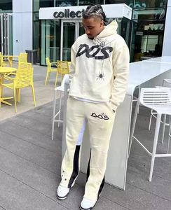 Custom Distressed French Terry Flared Hombres Trajes de sudor de alta calidad recortada Sudadera con capucha Conjunto Logo Tallas grandes Impreso Technics Invierno - Product Image 3