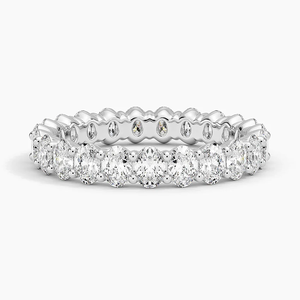 Bagues d'éternité pour femme en moissanite tendance et très vendues en gros, empilables, argent S925 plaqué or blanc 18 carats, bijoux fins - Product Image 4