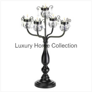 Candelabros de Metal con cuentas de cristal para centro de mesa, decoraciones de comedor de mesa de boda, accesorios y suministros de proveedor indio - Product Image 4
