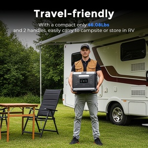 Chariot pliable noir Solarplay compatible avec une station d'alimentation portable, capacité <span class=keywords><strong>de</strong></span> charge <span class=keywords><strong>de</strong></span> 55,1 lb, chariot facile à transporter, camping, voyage - Product Image 3