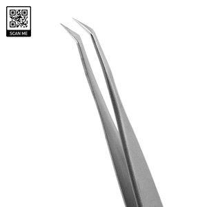 Pince à épiler chirurgicale Bluemed à pointe ultra-fine inclinée, lisse et durable, en acier inoxydable de qualité chirurgicale, pince à épiler pour extensions de cils - Product Image 5