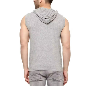 Camiseta Deportiva con Capucha para Hombre, Sin Mangas, con Bloques de Color, Diseñada para Entrenamiento en Gimnasio, Logotipo Personalizado, Chaleco Deportivo Sin Mangas - Product Image 3