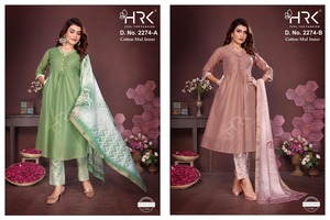 Ropa ocasional Chanderi con trabajo manual Kurti Pant y Dupatta Woman Fashion Fabricante y proveedor de Surat - Product Image 4